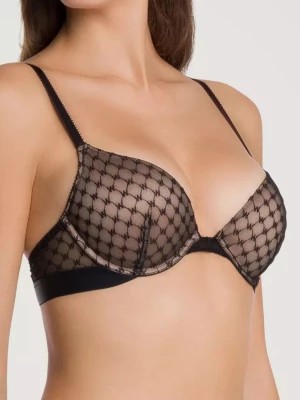 Zdjęcie produktu Wolford Brązowy biustonosz push-up Sheer Logo rozmiar