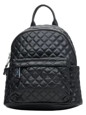 Zdjęcie produktu Women's Black Backpack made of Quilted Genuine Leather Estro Er00111251 Estro