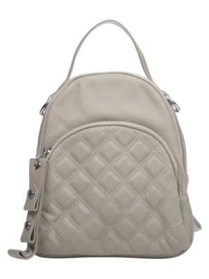 Zdjęcie produktu Women's Mini Backpack Purse made of Quilted Genuine Leather in Beige Estro Er00113717 Estro