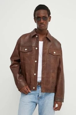 Zdjęcie produktu Won Hundred kurtka skórzana męska kolor brązowy przejściowa 3011-16018