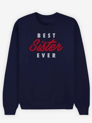 Zdjęcie produktu WOOOP Bluza "Best Sister" w kolorze granatowym rozmiar: S