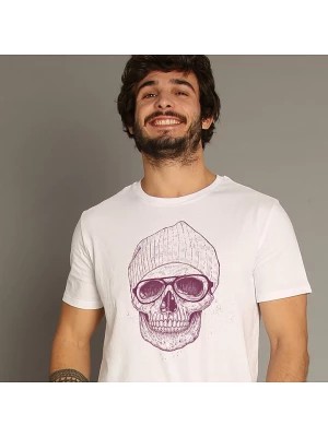 Zdjęcie produktu WOOOP Koszulka "Cool Skull" w kolorze białym rozmiar: XL