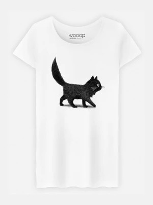 Zdjęcie produktu WOOOP Koszulka "Creeping Cat" w kolorze białym rozmiar: XXL