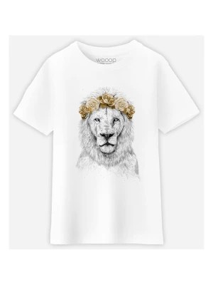 Zdjęcie produktu WOOOP Koszulka "Festival lion" w kolorze białym rozmiar: 152