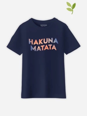 Zdjęcie produktu WOOOP Koszulka "Hakuna Matata" w kolorze granatowym rozmiar: 152
