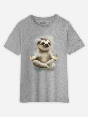Zdjęcie produktu WOOOP Koszulka "Sloth Meditate" w kolorze szarym rozmiar: 152