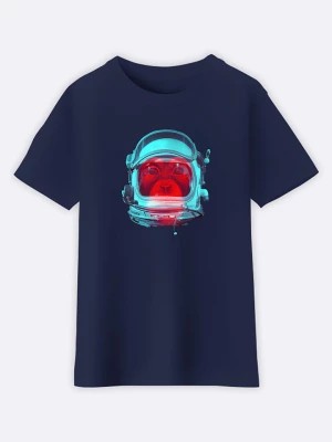 Zdjęcie produktu WOOOP Koszulka "Space monkey" w kolorze granatowym rozmiar: 128