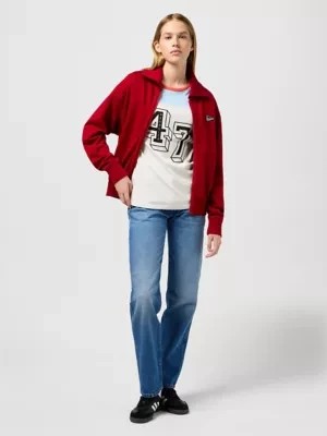 Zdjęcie produktu Wrangler Zipfront Sweatshirt Red Size