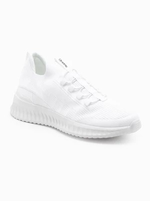 Zdjęcie produktu Wsuwane męskie buty sneakersy wykonane z lekkich materiałów - białe V4 OM-FOKS-0149
 -                                    41