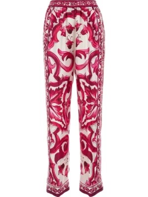 Zdjęcie produktu Wygodne spodnie z nadrukiem Dolce & Gabbana