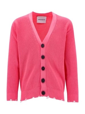 Zdjęcie produktu Wygodny różowy sweter z bawełny dla mężczyzn Amaránto