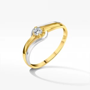 Zdjęcie produktu Wyjątkowy złoty pierścionek z brylantem
