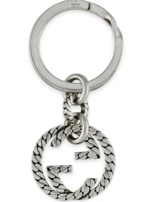 Zdjęcie produktu Ybf678644001 - Argento 925 - Brelok na klucze ze srebra próby 925 z detalami Interlocking G Gucci
