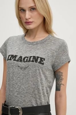 Zdjęcie produktu ZADIG&VOLTAIRE t-shirt damski kolor szary JWTS01686