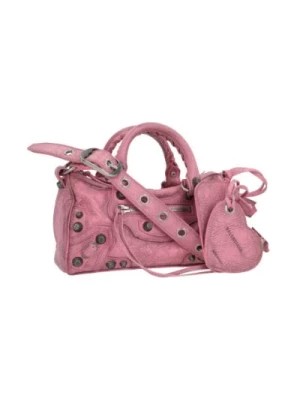 Zdjęcie produktu Zakładana skórzana torebka w kolorze antycznej różowej Balenciaga