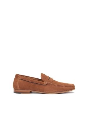 Zdjęcie produktu Zamszowe półbuty męskie w stylu penny loafers Kazar