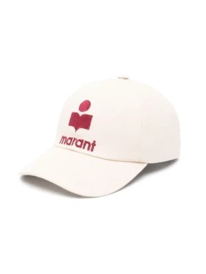 Zdjęcie produktu Zapinany bawełniany kapelusz z haftowanym logo Isabel Marant