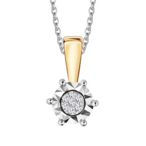 Zdjęcie produktu Zawieszka z dwukolorowego złota z diamentami Biżuteria YES