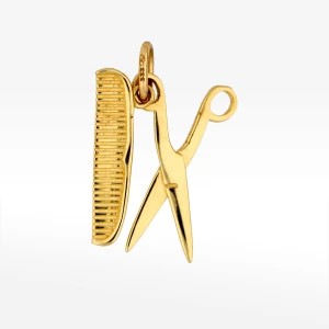 Zdjęcie produktu Zawieszka ze złota nożyczki z grzebieniem