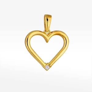 Zdjęcie produktu Zawieszka ze złota serce z cyrkonią