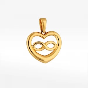 Zdjęcie produktu Zawieszka ze złota serce z nieskończonością