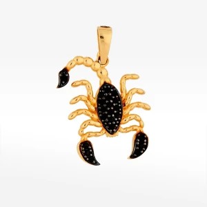 Zdjęcie produktu Zawieszka ze złota skorpion z czarnymi cyrkoniami