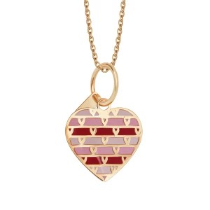 Zdjęcie produktu Zawieszka złota pokryta kolorową emalią - serce Biżuteria YES