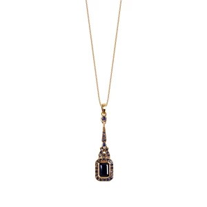Zdjęcie produktu Zawieszka złota z szafirami - Kolekcja Wiktoriańska Wiktoriańska - Biżuteria YES