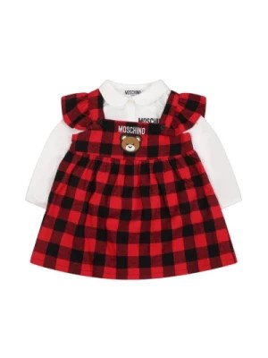 Zdjęcie produktu Zestaw dla niemowląt z bawełny z kratką i koszulą Moschino