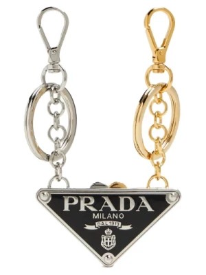 Zdjęcie produktu Zestaw dwóch breloków z logo Prada