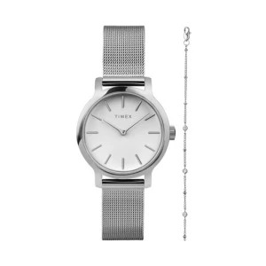 Zdjęcie produktu Zestaw zegarek i bransoletka Timex Trend Transcend TWG064000 Srebrny