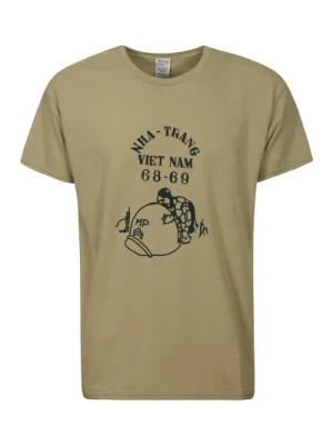 Zdjęcie produktu Zielona Bawełniana Koszulka z Nadrukiem Osła Wild Donkey