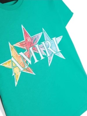 Zdjęcie produktu Zielona koszulka z nadrukiem gwiazdy Amiri