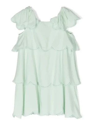 Zdjęcie produktu Zielona Sukienka Bez Rękawów z Falbankami Stella McCartney