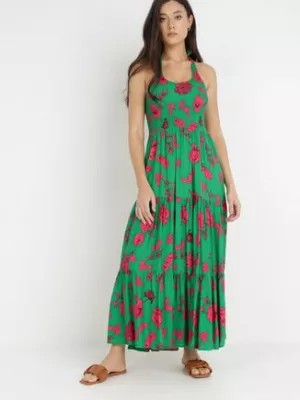 Zdjęcie produktu Zielona Sukienka z Wiskozy Damaleia