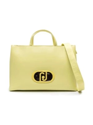 Zdjęcie produktu Zielona torebka na ramię z logo z imitacji skóry Liu Jo