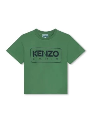 Zdjęcie produktu Zielone bawełniane koszulki i pola dla dzieci Kenzo