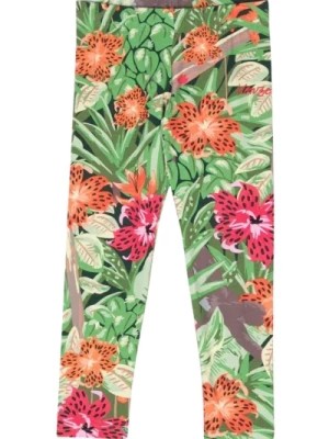 Zdjęcie produktu Zielone legginsy z kwiatowym wzorem Kenzo