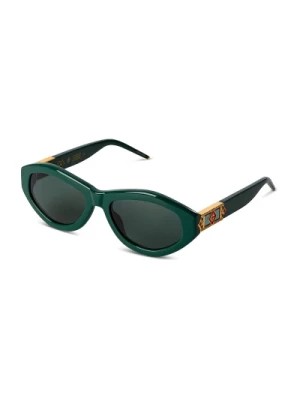 Zdjęcie produktu Zielone okulary przeciwsłoneczne Stylowa ochrona UV Casablanca
