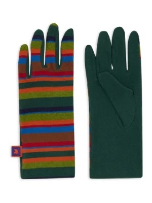 Zdjęcie produktu Zielone Rękawiczki Polarowe w Paski Gallo