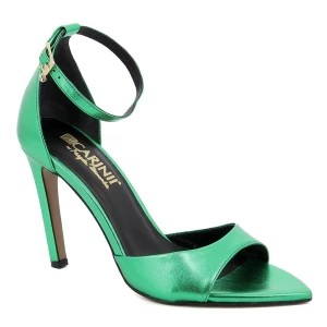 Zdjęcie produktu Zielone sandały na szpilce CARINII B9030-S68-000-000-000