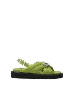 Zdjęcie produktu Zielone sandały z miękkimi paskami Kazar