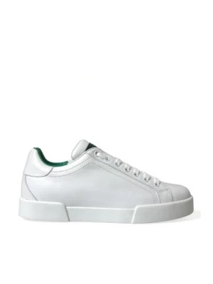 Zdjęcie produktu Zielone Skórzane Niskie Sneakersy Dolce & Gabbana