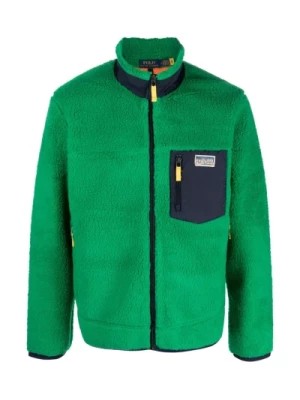 Zdjęcie produktu Zielone Swetry z Mockneck i Full-zip Polo Ralph Lauren