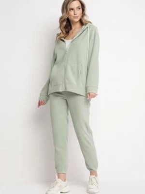 Zdjęcie produktu Zielony 2-częściowy Komplet Dresowy z Bluzą i Spodniami Hypandra