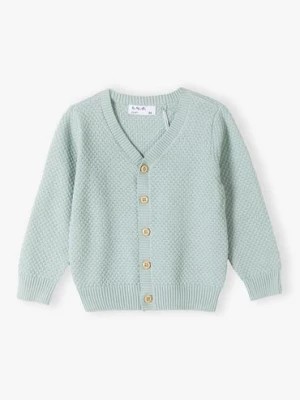 Zdjęcie produktu Zielony bawełniany sweter niemowlęcy zapinany na guziki 5.10.15.