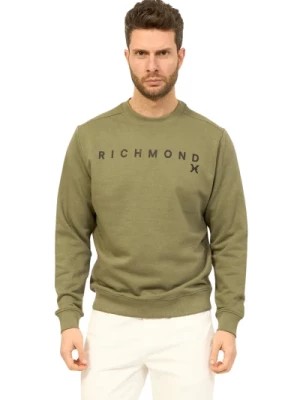 Zdjęcie produktu Zielony Bawełniany Sweter z Logo Richmond