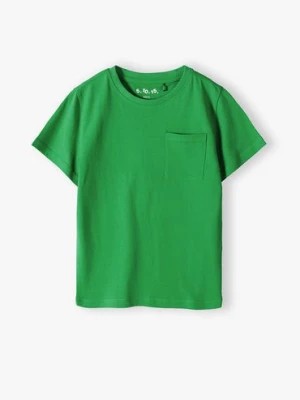 Zdjęcie produktu Zielony dzianinowy t-shirt z kieszonką - 5.10.15.