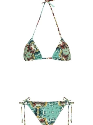 Zdjęcie produktu Zielony Komplet Bikini z Kwiatowym Wzorem Miss Bikini