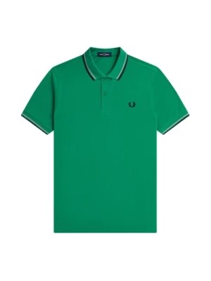 Zdjęcie produktu Zielony Koszulka Polo z podwójnymi lamówkami Fred Perry